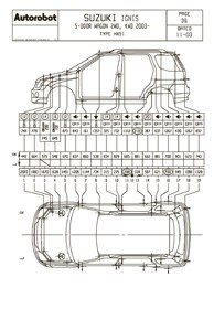 SUZUKI Ignis, 2003-2006. Размеры кузова 2223 - фото 11278