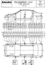 VOLKSWAGEN Passat B5, Sedan, 1999-2005. Размеры кузова 1844 - фото 11751