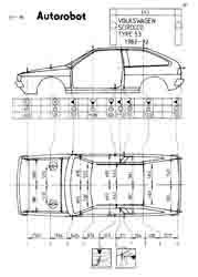 VOLKSWAGEN Scirocco, 1980-1992. Размеры кузова 1238 - фото 11827