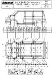 VOLKSWAGEN Transporter IV, 1990-2000. Размеры кузова 3585 - фото 11977