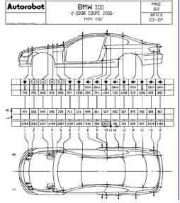 BMW 3 Купе. (E92), 2006-. Размеры кузова 2104 - фото 5408