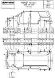 HONDA /ACURA Odissey, 1999-2004. Размеры кузова 0135 - фото 6625