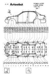 HYUNDAI Accent, 1994-2000. Размеры кузова 3006 - фото 7017