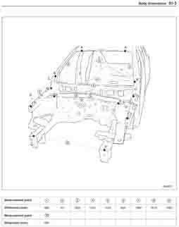 KIA Rio, 2005-2010. Размеры кузова 1318 - фото 7592