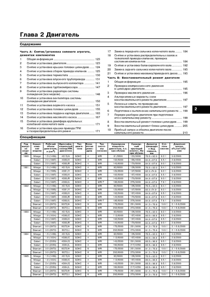 MITSUBISHI Galant/Mirage/Diamante. 1990-2001. Двухтомник. (Скачать PDF 30Mb) 017200 - фото 8565