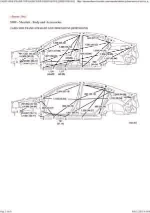 MAZDA 6, 2007-2012, 2009-2013. (USA) Размеры кузова 1171 - фото 8731