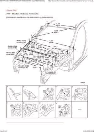 MAZDA 6, 2007-2012, 2009-2013. (USA) Размеры кузова 1171 - фото 8732