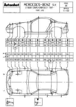 MERCEDES-BENZ SLK. (R170) 1996-2004. Размеры кузова 0068 - фото 8780