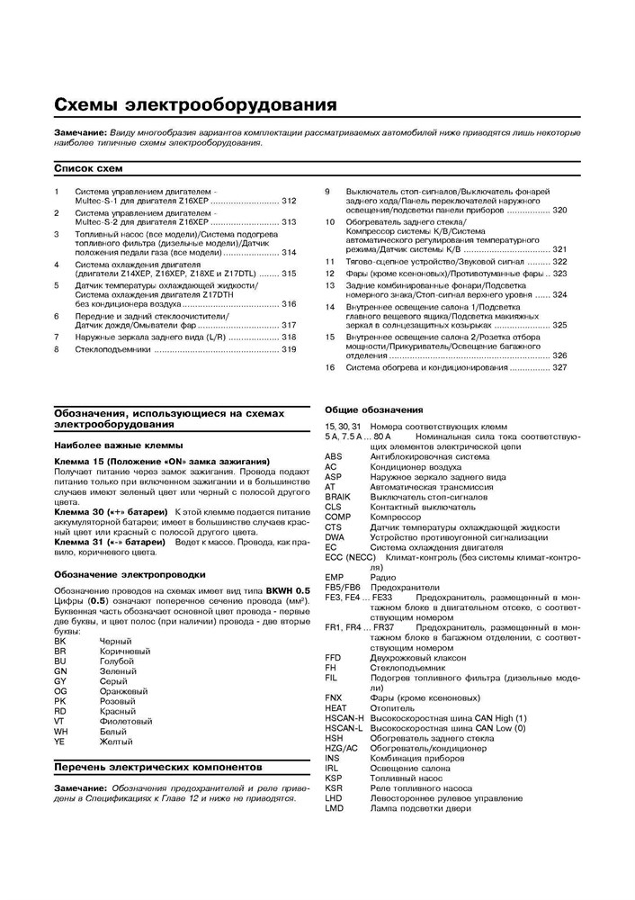 OPEL Astra H / Zafira B 2004-. (Скачать PDF 14,6Mb) 020700 - фото 9819