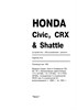 HONDA Civic / CRX / Shattle 1987-1991. (Печатное издание) А18500 - фото 6759